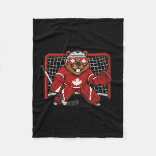 Cobertor De Velo Camisa Canadense de goleiro de hóquei com símbolo
