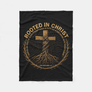 Cobertor De Velo Camisa Cristã Masculina Enraizada Na Fé Em Cristo 