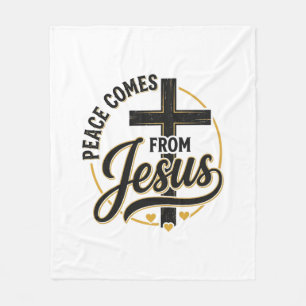 Cobertor De Velo Camisa Cruz Cristã Jesus é a Paz