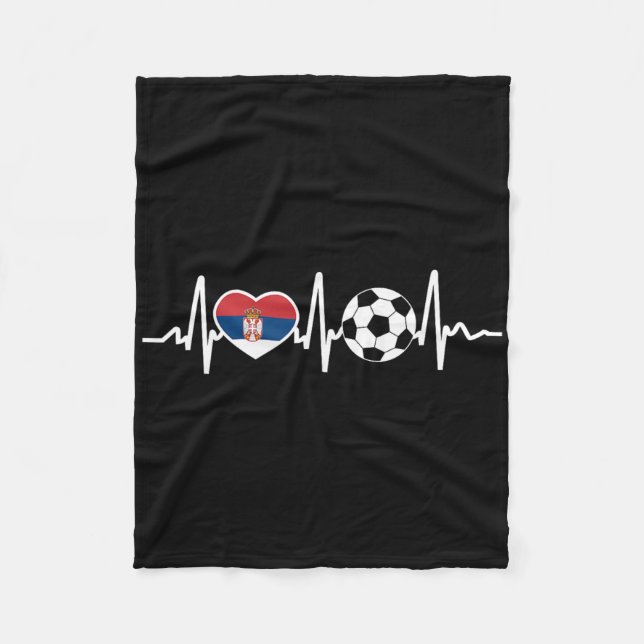 Cobertor De Velo Camisa da Bandeira da Sérvia Futebol Torcedor Sérv (Frente)