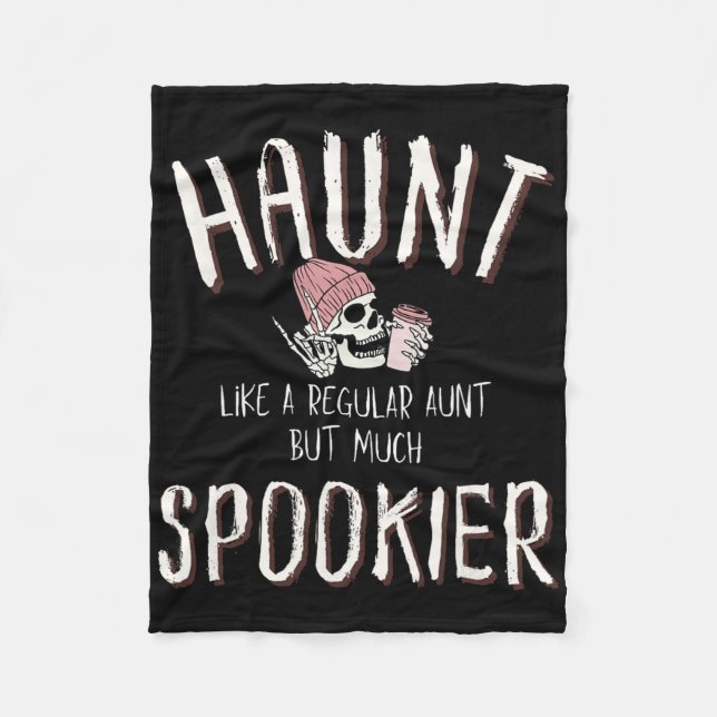 Cobertor De Velo Camisa da tia Halloween (Frente)