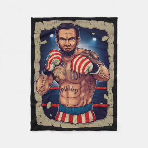 Cobertor De Velo Camisa de Abe Lincoln de Boxe 4 de Julho Abe Linco