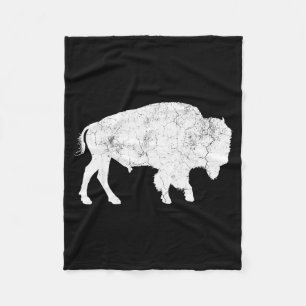 Cobertor De Velo Camisa de Amante de Animais Búfalo Angustiado Retr