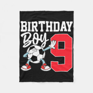 Cobertor De Velo Camisa de Aniversário de 9 Anos Para Meninos Futeb