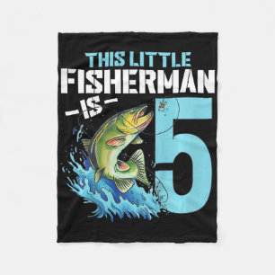 Cobertor De Velo Camisa de aniversário de pesca infantil para menin