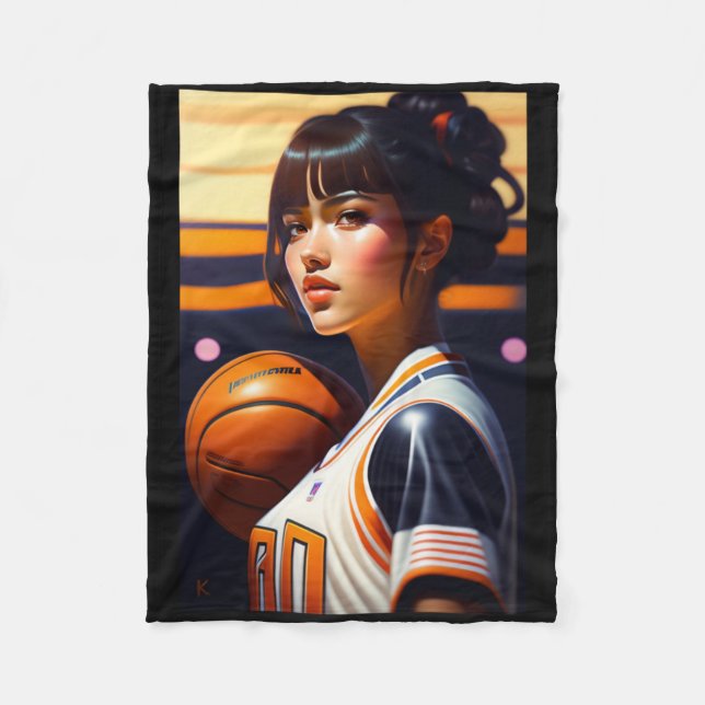 Cobertor De Velo Camisa de basquete (Frente)