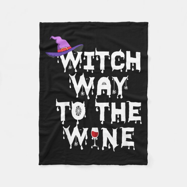 Cobertor De Velo Camisa de Bruxa para o Vinho Funny Halloween Witch (Frente)