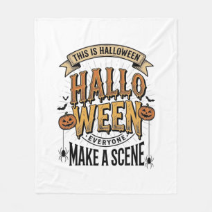Cobertor De Velo Camisa de Cena de Halloween Gravura Vintage Abóbor