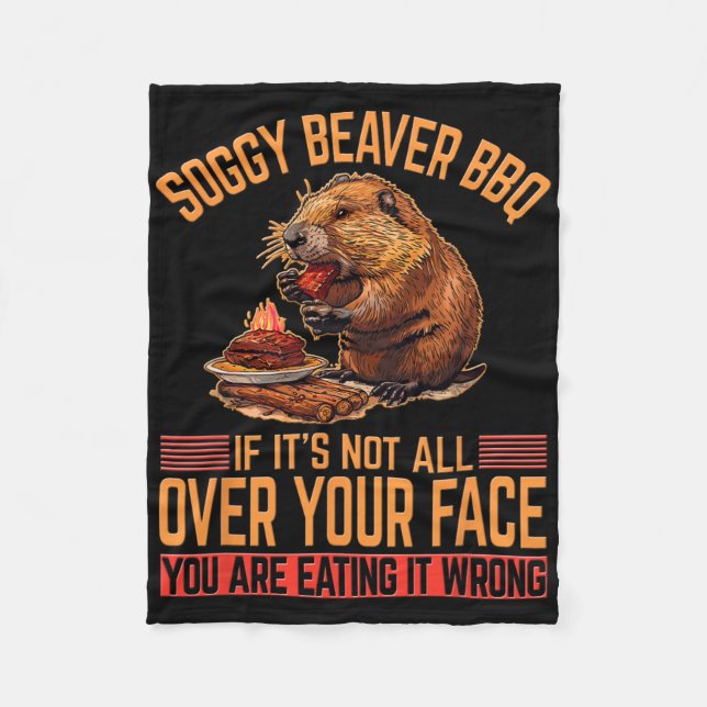 Cobertor De Velo Camisa de Churrasco do castor Soggy 2 (Frente)