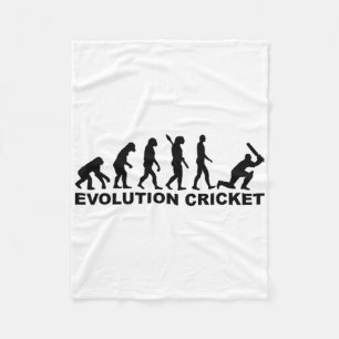 Cobertor De Velo Camisa de críquete da evolução do homem