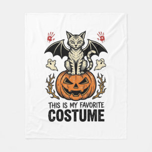 Cobertor De Velo Camisa de design de fantasia de gato de abóbora de
