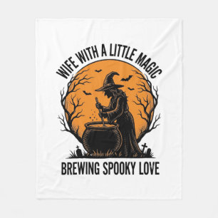 Cobertor De Velo Camisa de Esposa de Halloween Bruxa Vintage Cauldr