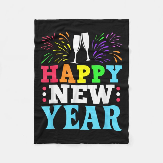 Cobertor De Velo Camisa De feliz ano novo 2025 2026 Camisas De Noit (Frente)