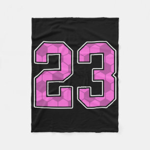 Cobertor De Velo Camisa de Futebol Rosa com Número 23 do Jogador