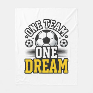 Cobertor De Velo Camisa de Futebol Vintage One Team One Dream Desig