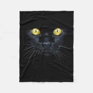Cobertor De Velo Camisa de Gato Preto Halloween Assustador Olhos Am
