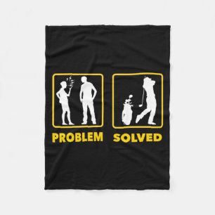 Cobertor De Velo Camisa de golfe engraçada para homens problema res