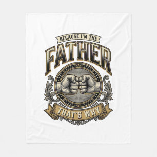 Cobertor De Velo Camisa de Gravura Vintage de Punho de Pai Engraçad