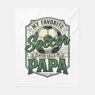 Cobertor De Velo Camisa de Gravura Vintage do Papai de Futebol_1