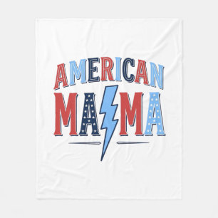 Cobertor De Velo Camisa de Gravura Vintage Patriótica Mama American