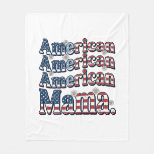 Cobertor De Velo Camisa de Gravura Vintage Patriótica Mama American
