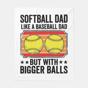 Cobertor De Velo Camisa de Gravura Vintage Softball Dad Bigger Ball