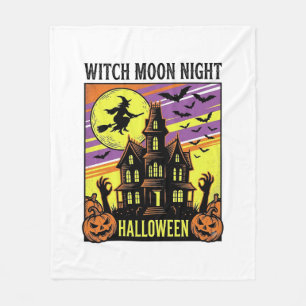 Cobertor De Velo Camisa de Halloween de Bruxa Vintage Casa Assombra