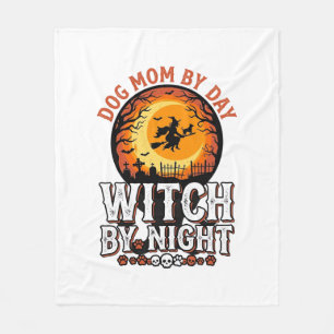Cobertor De Velo Camisa de Halloween Vintage de Bruxa Mãe de Cachor