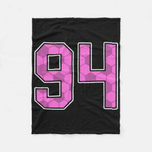 Cobertor De Velo Camisa de Jogador de Futebol Rosa com Número 94