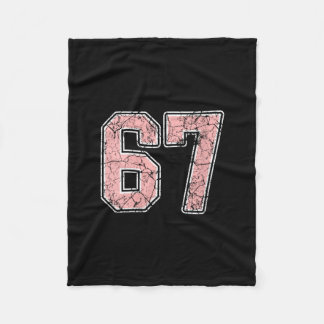 Cobertor De Velo Camisa de Jogador Feminina Rosa e Branca Número 67