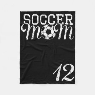 Cobertor De Velo Camisa de Mãe de Futebol Número 12 Jogador Favorit