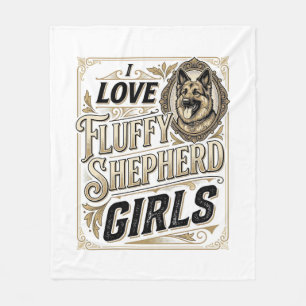 Cobertor De Velo Camisa de Menina Pastor Alemão Vintage Gravação Cã