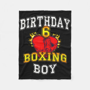 Cobertor De Velo Camisa de Menino de 6 Anos de Aniversário - Boxe C