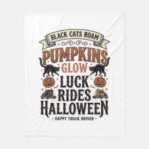 Cobertor De Velo Camisa de Motorista de Caminhão de Halloween com G