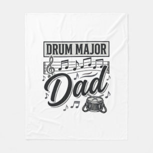 Cobertor De Velo Camisa de música vintage Drum Major Dad Design_1