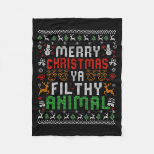 Cobertor De Velo Camisa de Natal Animal Imundo Já Xmas Pijama Feliz