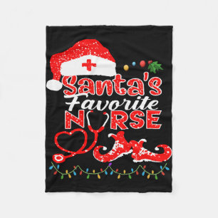 Cobertor De Velo Camisa de Natal para enfermeira favorita dos papai