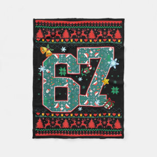 Cobertor De Velo Camisa de Natal Retro 67 Six Seven Meme 