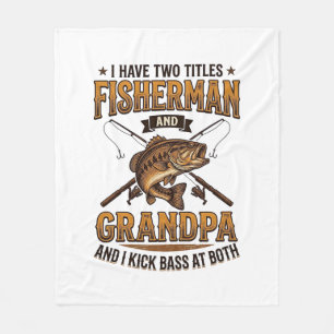 Cobertor De Velo Camisa de Pesca com Gravura Vintage Vovô Pescador_