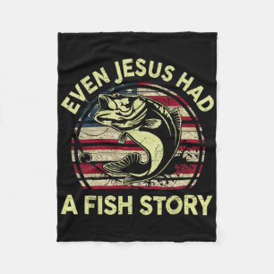 Cobertor De Velo Camisa de Pesca Mesmo Jesus Tinha História do Peix
