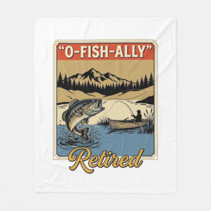 Cobertor De Velo Camisa de Pesca Vintage O-Fish-Ally Aposentado Des