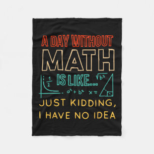 Cobertor De Velo Camisa De Pi-Day Retro Um Dia Sem Matemática É Com