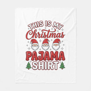 Cobertor De Velo Camisa de Pijama de Natal Gnome Design de Feriado