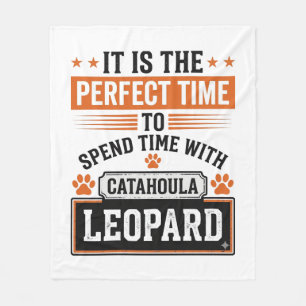 Cobertor De Velo Camisa de tempo vintage de cão leopardo Catahoula 