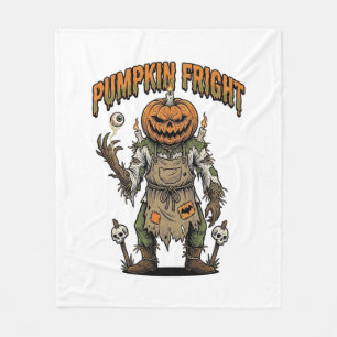 Cobertor De Velo Camisa de Terror de Abóbora Arte de Halloween de O