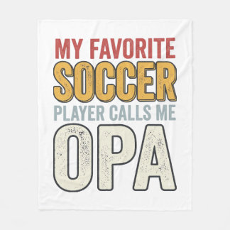 Cobertor De Velo Camisa de Tipografia Vintage Opa de Futebol_1
