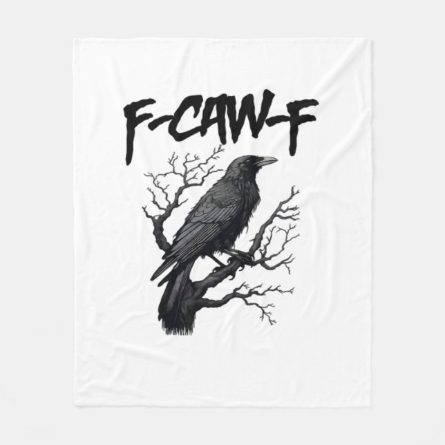 Cobertor De Velo Camisa divertida de corvo engraçado Apoie seu assa (Frente)
