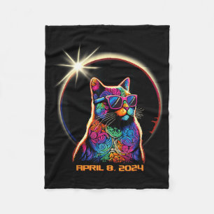 Cobertor De Velo Camisa Divertida Eclipse Solar Gato Eclipse Solar