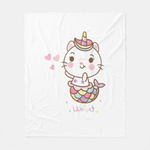 Cobertor De Velo Camisa do Cat Unicorn - Mermaid Cat da Unicat acre
