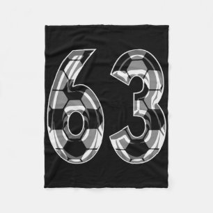 Cobertor De Velo Camisa do Jogador de Futebol Prata Número 63 Jerse